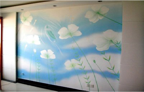 宝丰画墙绘怎么画好白云的蓬松感？