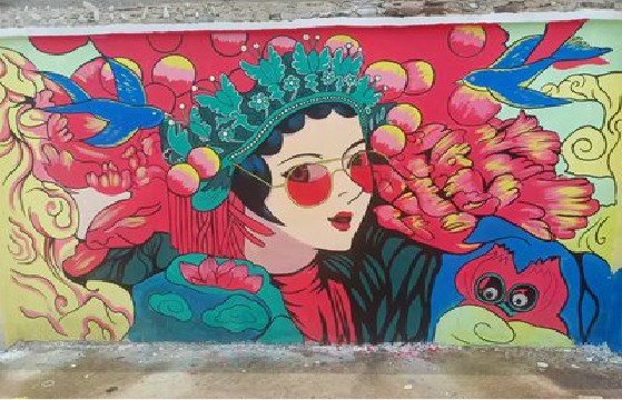 宝丰墙体彩绘-网红墙