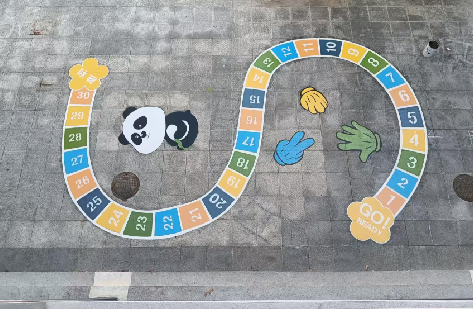 宝丰地面游戏彩绘