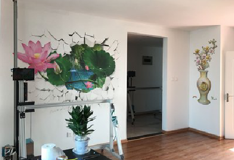 宝丰墙体彩绘相比墙纸的优势。