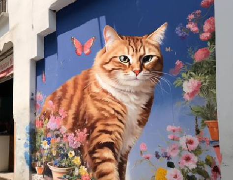 宝丰自己绘制有个性的手绘墙