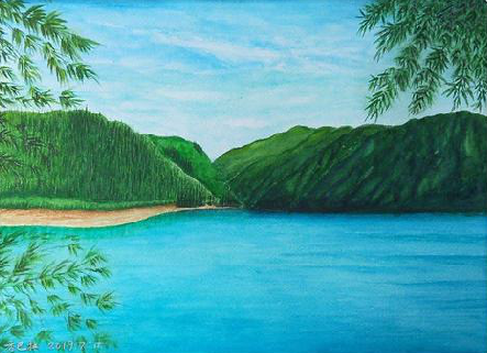 宝丰在墙绘中，如何绘画绿水青山？