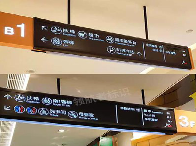 宝丰如何通过商场标识牌引导客流分布？